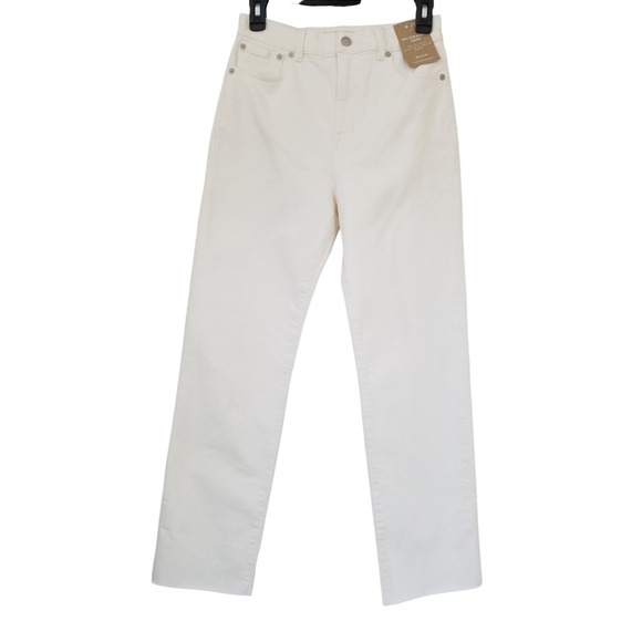 Madewell The '90s Straight Crop Jean Womens Size 25 White Stretch NWT $128 NQ179 - Picture 1 of 8